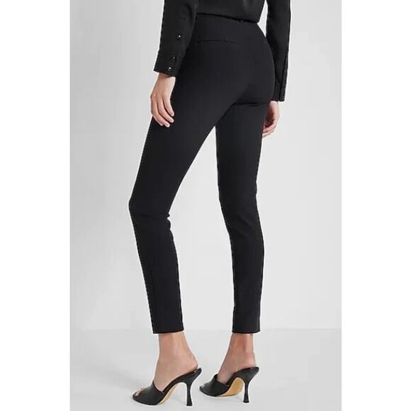 New Express High Waisted Supersoft Twill Skinny Pants, Black, Size 4S - Picture 2 of 7